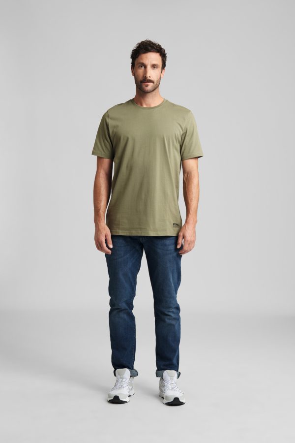T-Shirt SUSTAINABLE BASIC, groen, maat S - Afbeelding 3