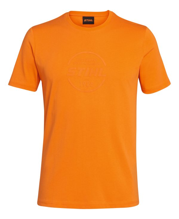 T-shirt LOGO CIRCLE, oranje, maat XS
