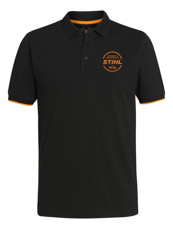 Poloshirt LOGO CIRCLE, zwart, maat M