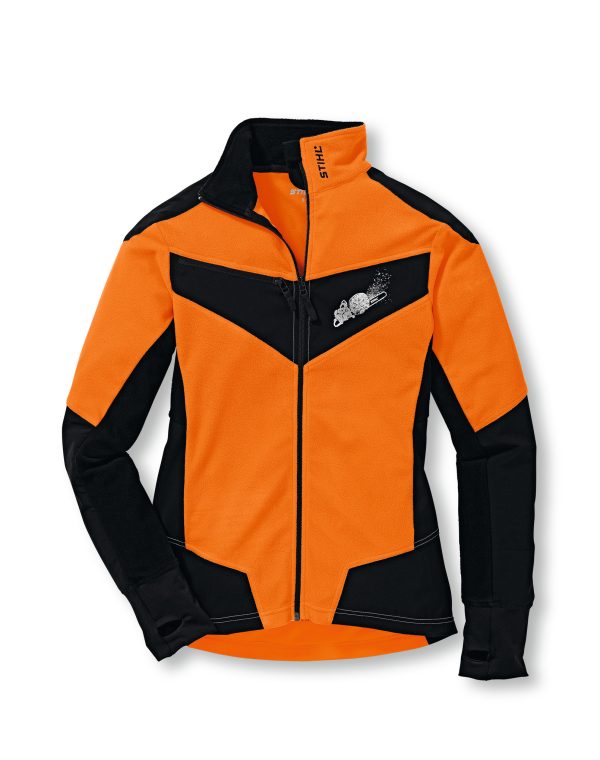 Fleecejack, DYNAMIC, maat XXL, fluo-oranje