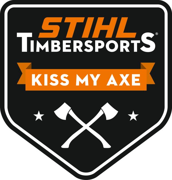 Sticker KISS MY AXE, 7,6 x 8,7 cm