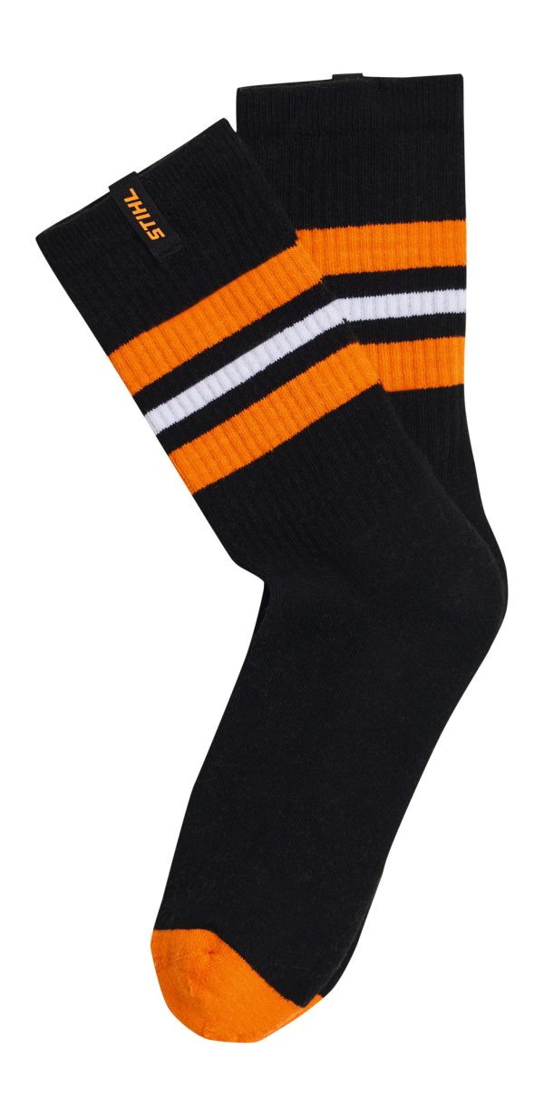 Set van 3 paar sokken, STRIPES, zwart, wit, grijs, maat 39-42 - Afbeelding 3
