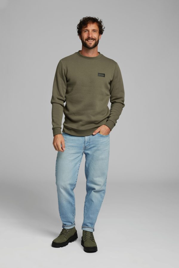Sweatshirt LOGO SMALL, groen, maat S - Afbeelding 3